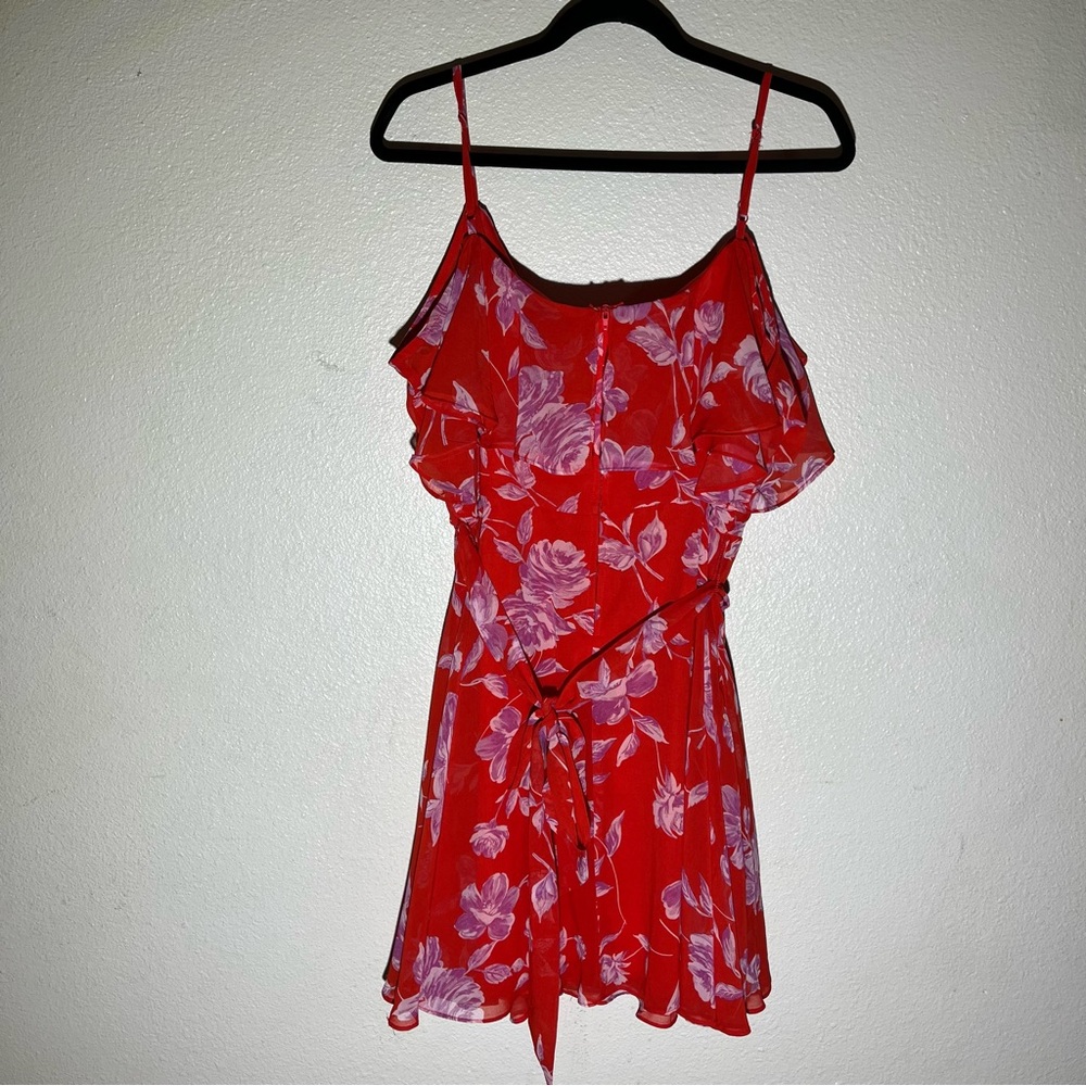 Dress Premier Amour size 14 orange with purple flowers, very fresh